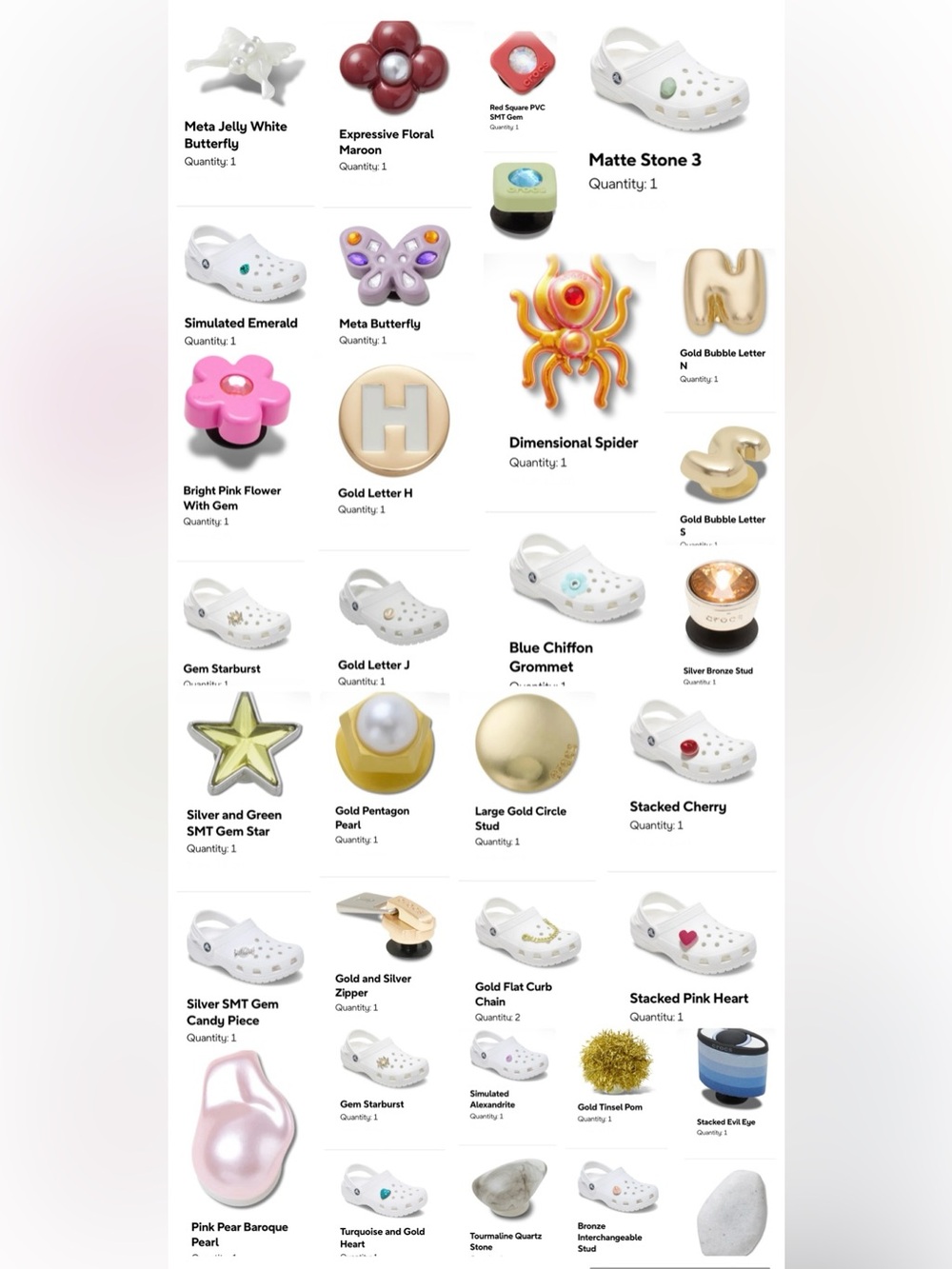 CROCS 41pc Large Assortment Of Jibbitz Shoe Charms Over $340 Retail Value